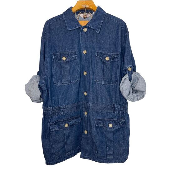 Vintage Duke Haband Oversized Y2K, Old Money Denim Jacket Blue Sz: XL - Picture 3 of 6